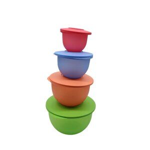 Tupperware Impressions Classic Bowls Set Of Four Multicolor NEW